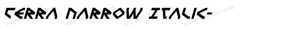 Terra Narrow Italic字体转换